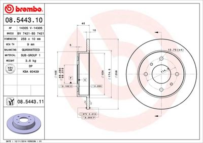 BS7421 BRECO Тормозной диск