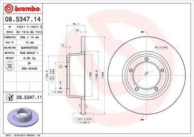 08534714 BREMBO Тормозной диск