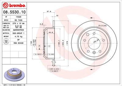 BS7429 BRECO Тормозной диск