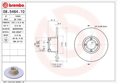 BS7424 BRECO Тормозной диск