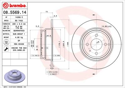 BS7432 BRECO Тормозной диск