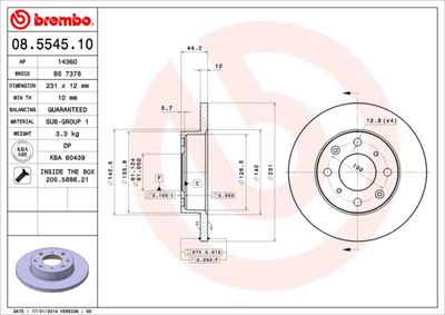 08554510 BREMBO Тормозной диск