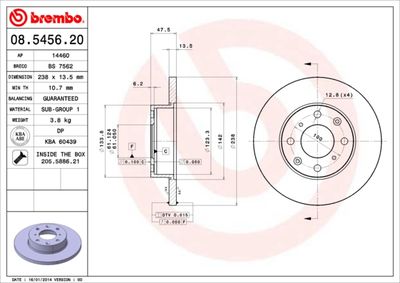 08545620 BREMBO Тормозной диск