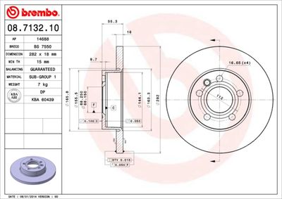 08713210 BREMBO Тормозной диск