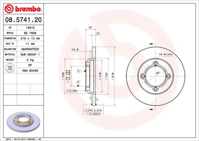 08574120 BREMBO Тормозной диск