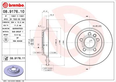 BS7620 BRECO Тормозной диск