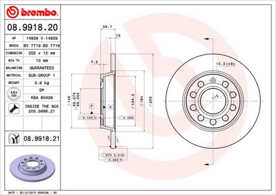 08991821 BREMBO Тормозной диск