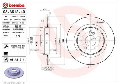 08A61240 BREMBO Тормозной диск