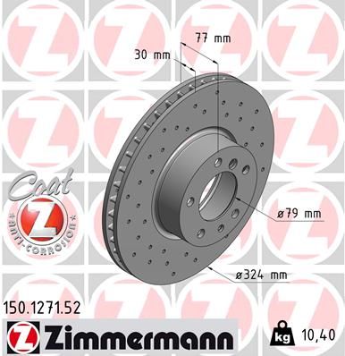 150127152 ZIMMERMANN Тормозной диск