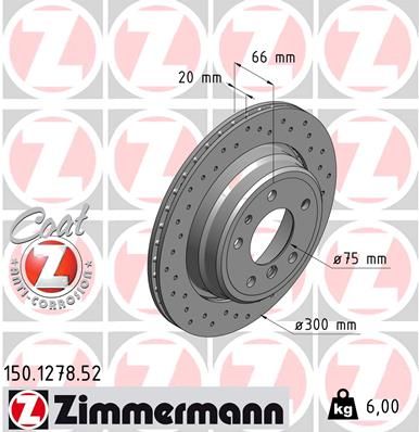 150127852 ZIMMERMANN Тормозной диск