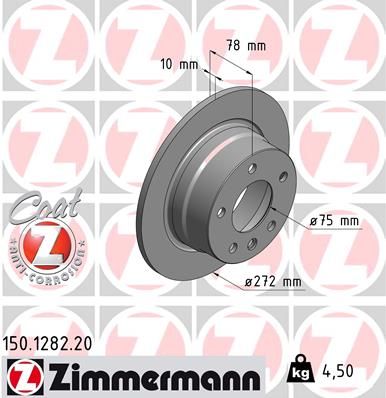 150128220 ZIMMERMANN Тормозной диск