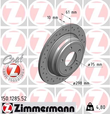 150128552 ZIMMERMANN Тормозной диск