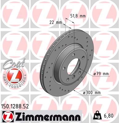 150128852 ZIMMERMANN Тормозной диск