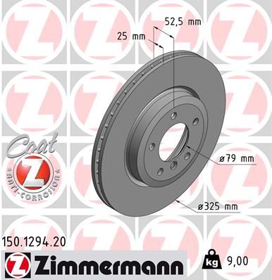 150129420 ZIMMERMANN Тормозной диск