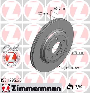 150129520 ZIMMERMANN Тормозной диск