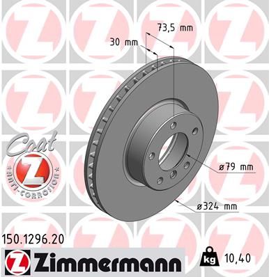 150129620 ZIMMERMANN Тормозной диск