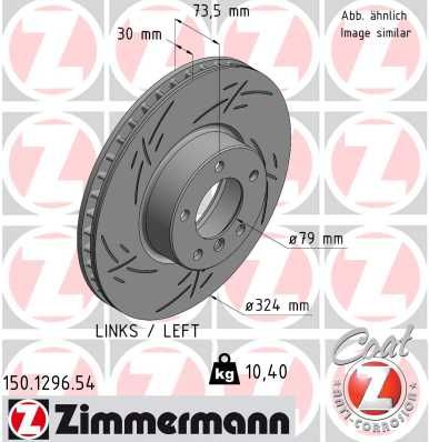 150129654 ZIMMERMANN Тормозной диск