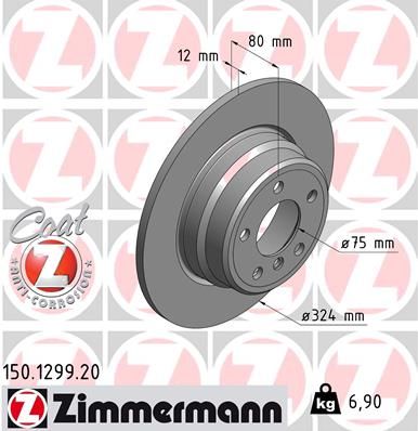 150129920 ZIMMERMANN Тормозной диск