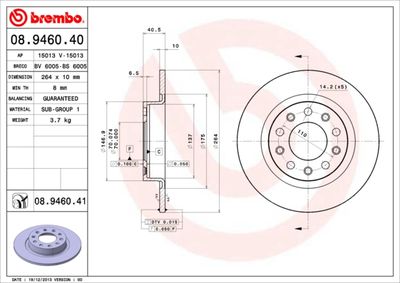 08946041 BREMBO Тормозной диск