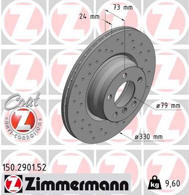 150290152 ZIMMERMANN Тормозной диск