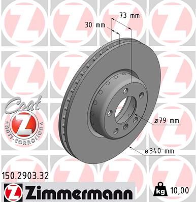 150290332 ZIMMERMANN Тормозной диск