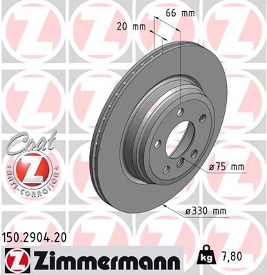 150290420 ZIMMERMANN Тормозной диск