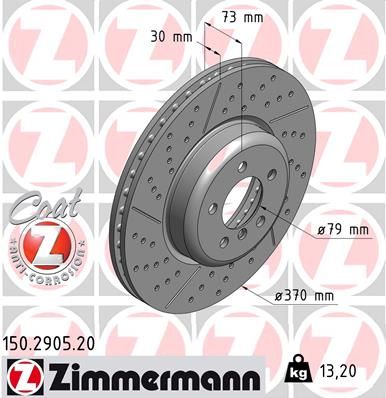 150290520 ZIMMERMANN Тормозной диск