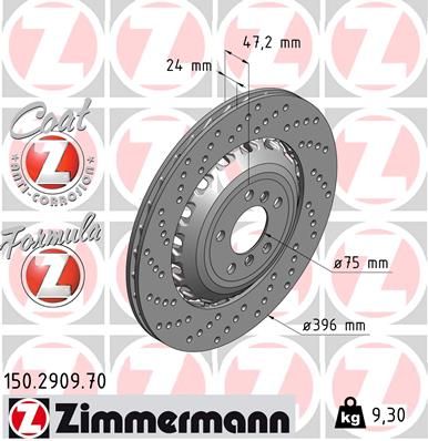 150290970 ZIMMERMANN Тормозной диск