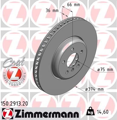 150291320 ZIMMERMANN Тормозной диск