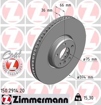 150291420 ZIMMERMANN Тормозной диск