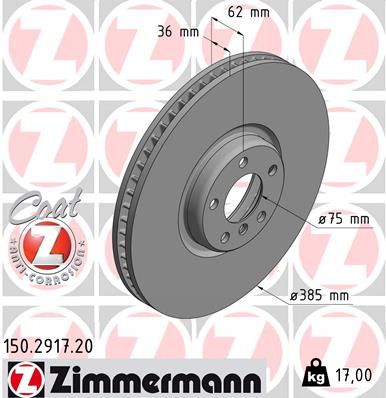 150291720 ZIMMERMANN Тормозной диск