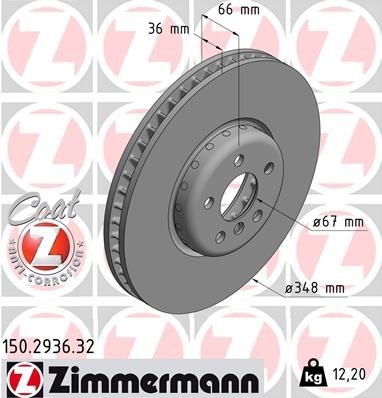 150293632 ZIMMERMANN Тормозной диск