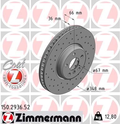 150293652 ZIMMERMANN Тормозной диск