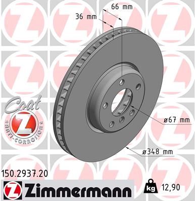 150293720 ZIMMERMANN Тормозной диск