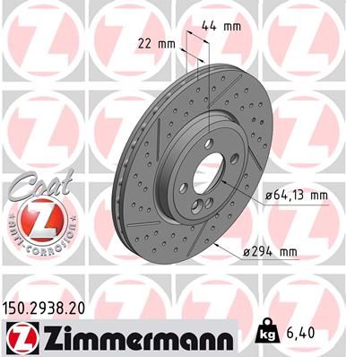 150293820 ZIMMERMANN Тормозной диск