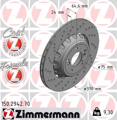 150294270 ZIMMERMANN Тормозной диск