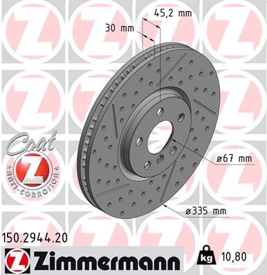 150294420 ZIMMERMANN Тормозной диск