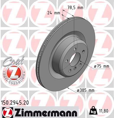 150294520 ZIMMERMANN Тормозной диск