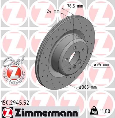 150294552 ZIMMERMANN Тормозной диск