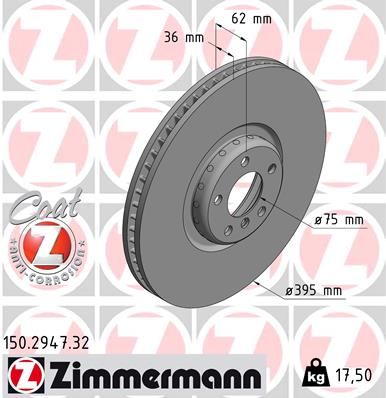 150294732 ZIMMERMANN Тормозной диск