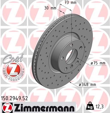 150294952 ZIMMERMANN Тормозной диск