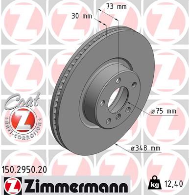 150295020 ZIMMERMANN Тормозной диск