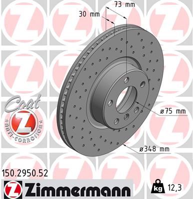 150295052 ZIMMERMANN Тормозной диск