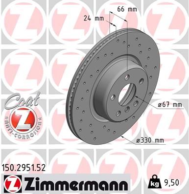 150295152 ZIMMERMANN Тормозной диск