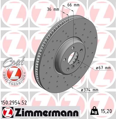 150295452 ZIMMERMANN Тормозной диск