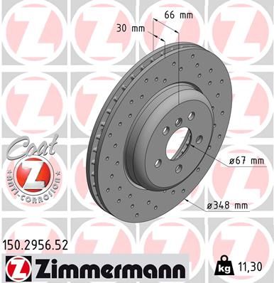 150295652 ZIMMERMANN Тормозной диск