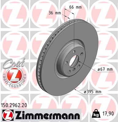 150296220 ZIMMERMANN Тормозной диск