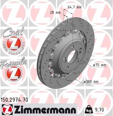 150297470 ZIMMERMANN Тормозной диск