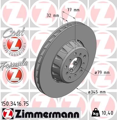 150341675 ZIMMERMANN Тормозной диск