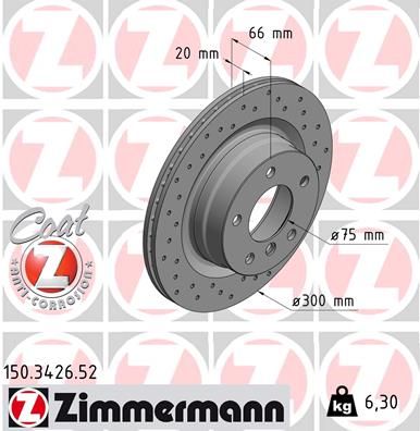 150342652 ZIMMERMANN Тормозной диск